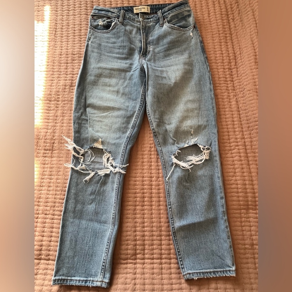 Abercrombie & Fitch Curve Love The Mom High Rise, size 27 | 4